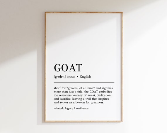 Goat Definition Art Print, Office Decor Gift