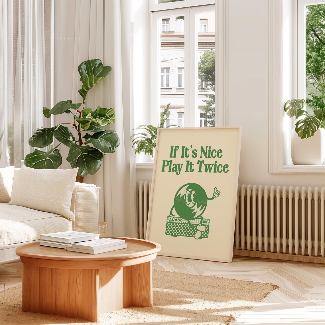 If It Is Nice Play It Twice Retro Vinyl Record Music Lover Art Poster - Image 2