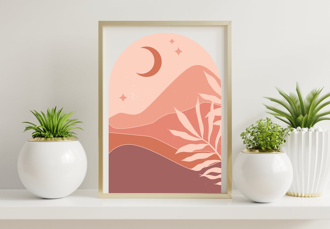Boho Moon Arch, Minimal Poster - Image 2