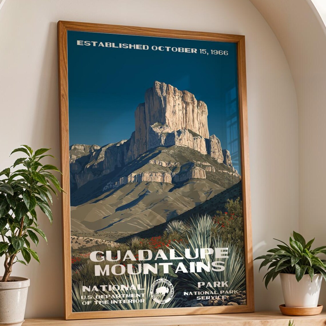 Guadalupe Mountains National Park Vintage Travel Poster