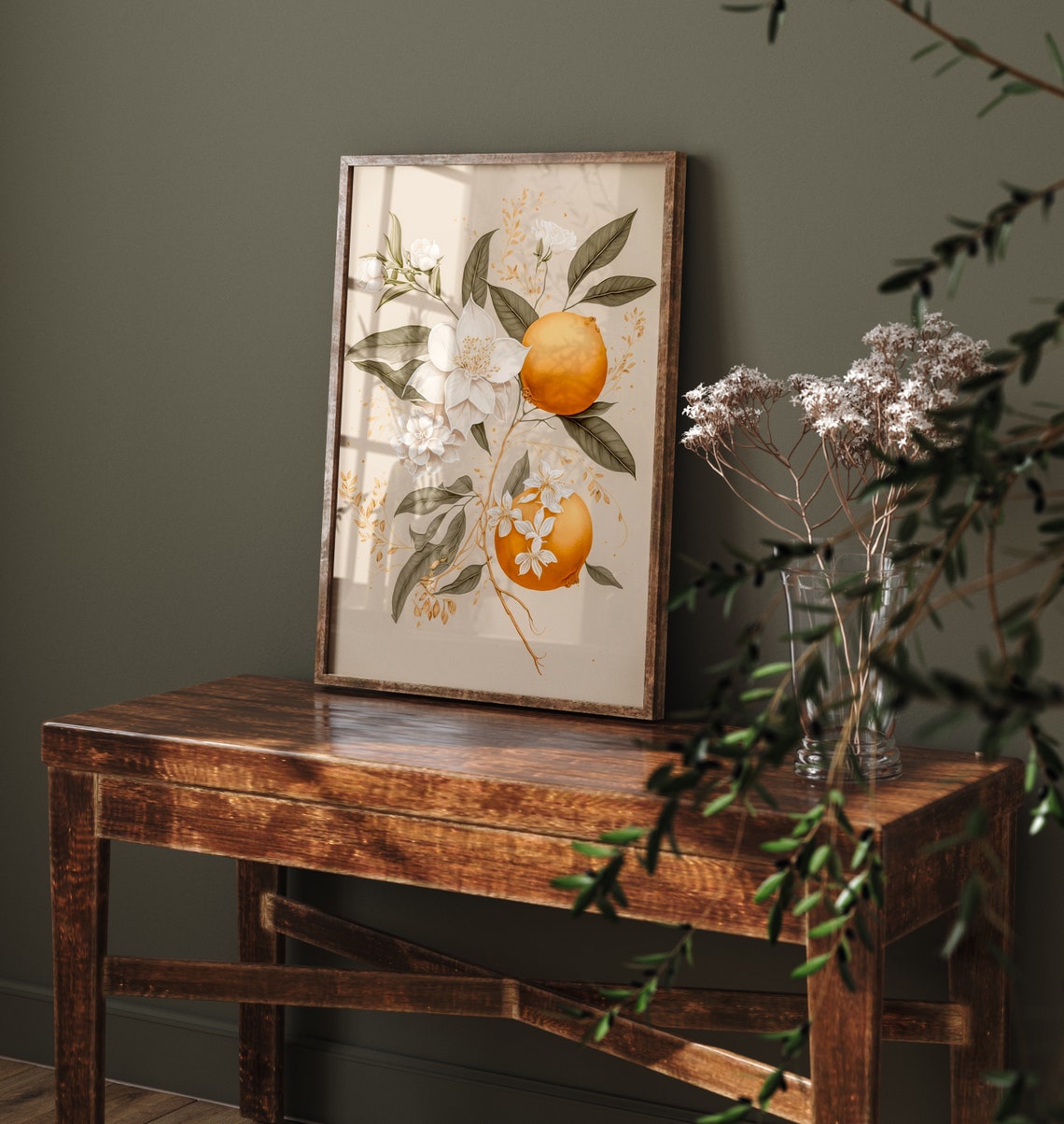 Orange Blossom Branch Vintage Botanical Fruit Flower Art Poster - Image 4