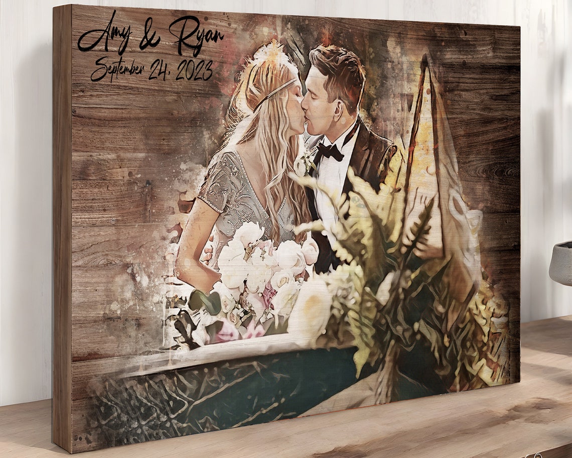 Personalized Gift For Her Men Gift For Him Custom Portrait Holiday Hosting Wall Decor Host Gift For Boyfriend Gift For Husband Gift For Dad - Image 3
