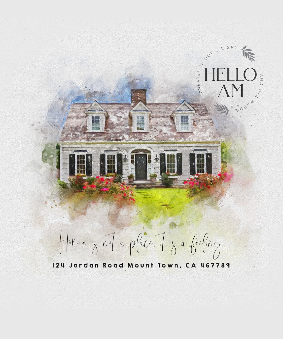 Custom House Portrait Housewarming Poster Print