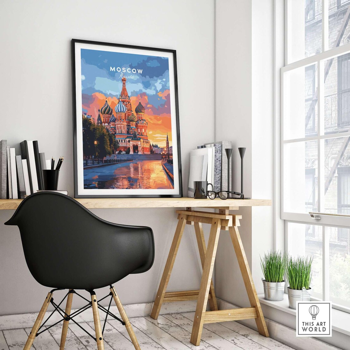 Moscow Travel Print, St Basils Cathedral Poster - Image 4