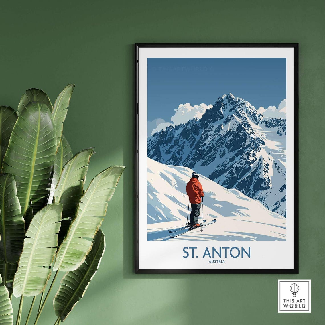 Winter Sports Art Print, Gift For Skier - Image 2