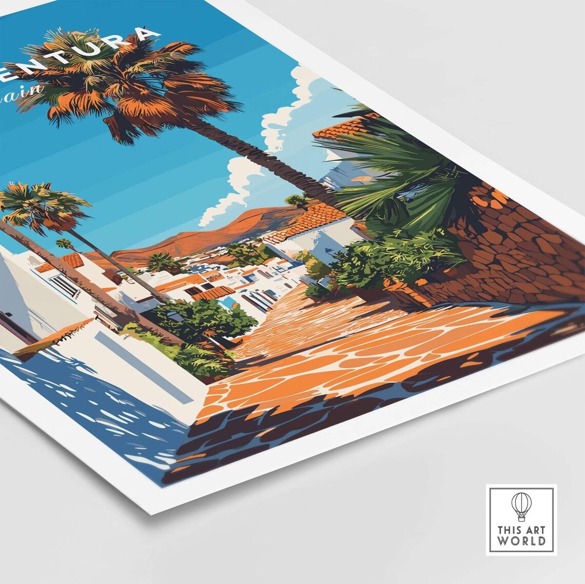 Fuerteventura Travel Poster, Canary Islands Spain - Image 5