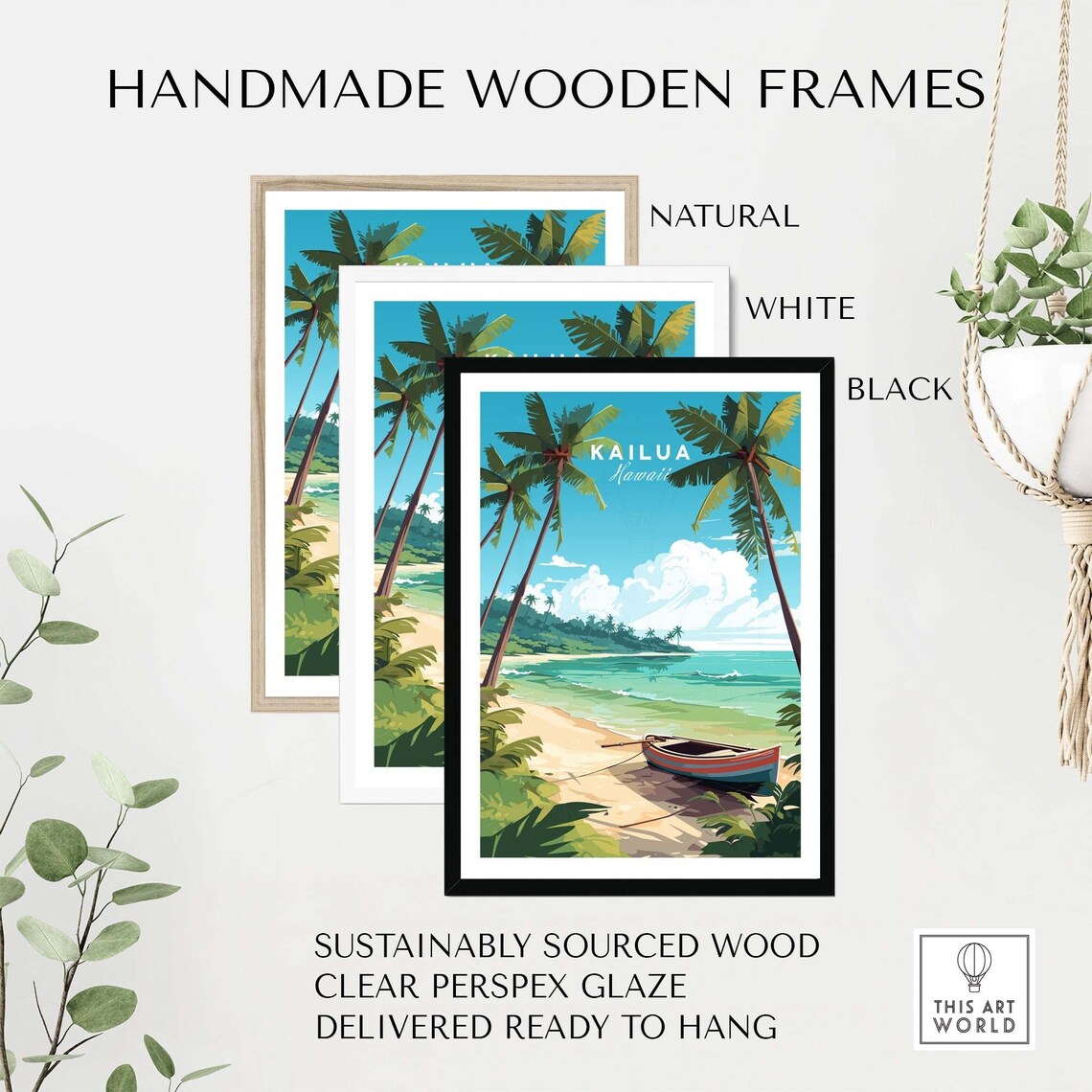 Kailua Hawaii Travel Poster, Home Decor Print - Image 4