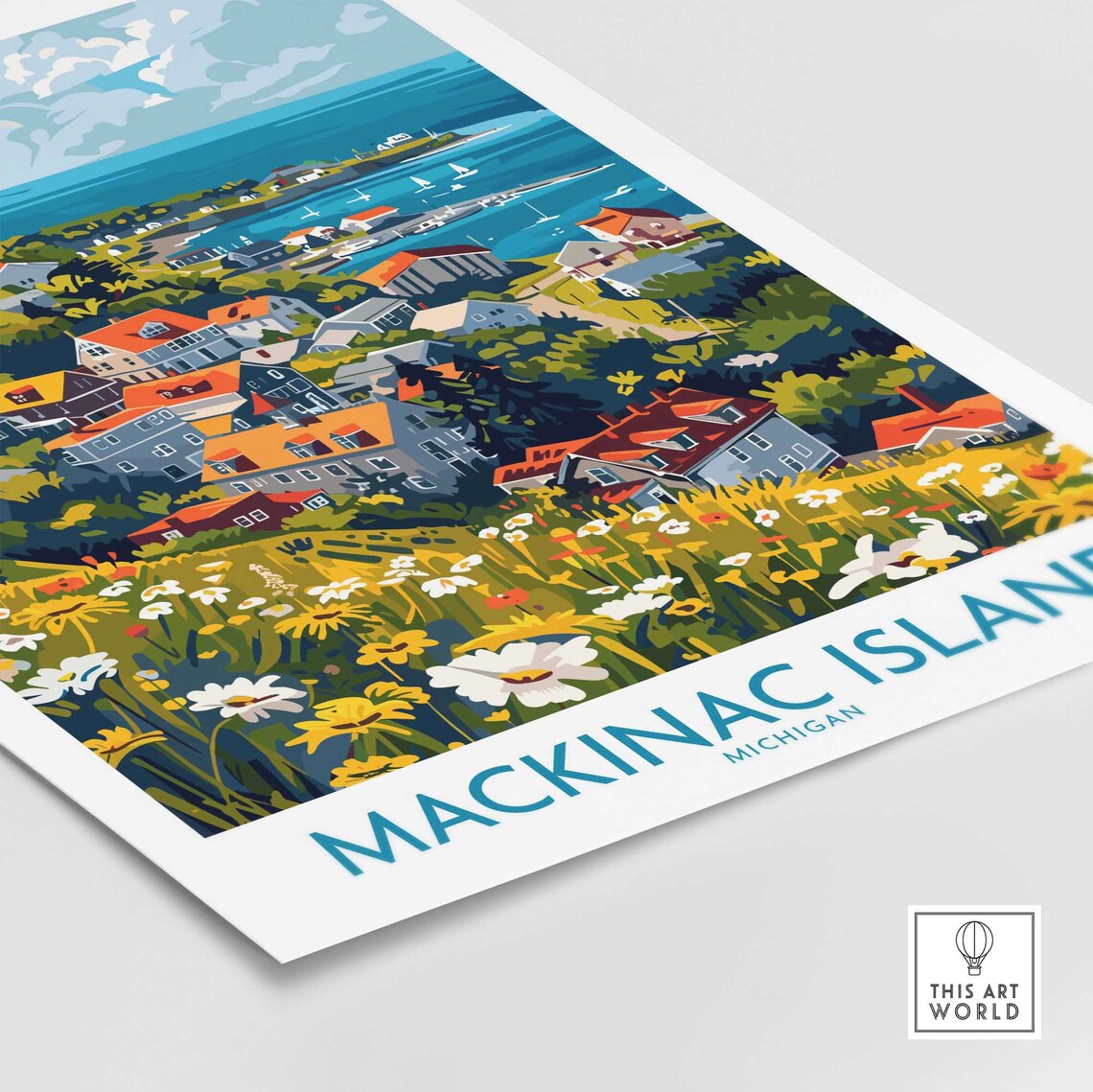Mackinac Island Travel Poster, Lake Huron Gift - Image 4