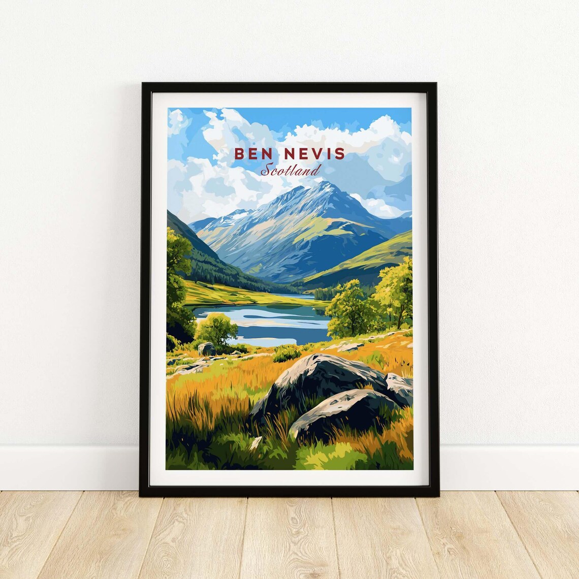Ben Nevis Scotland Print, Highland Mountain Poster