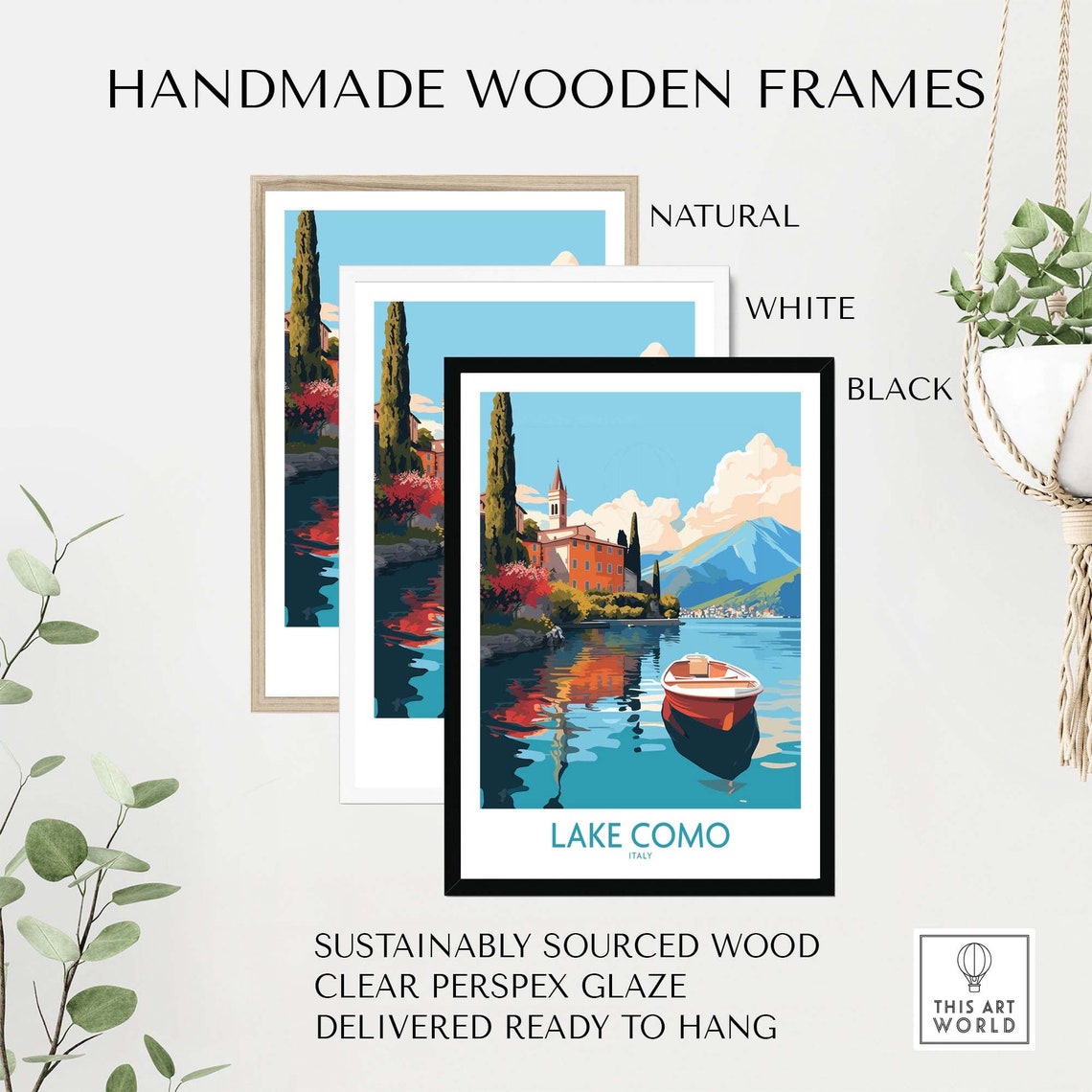 Lake Como Home Decor Travel Poster - Image 4
