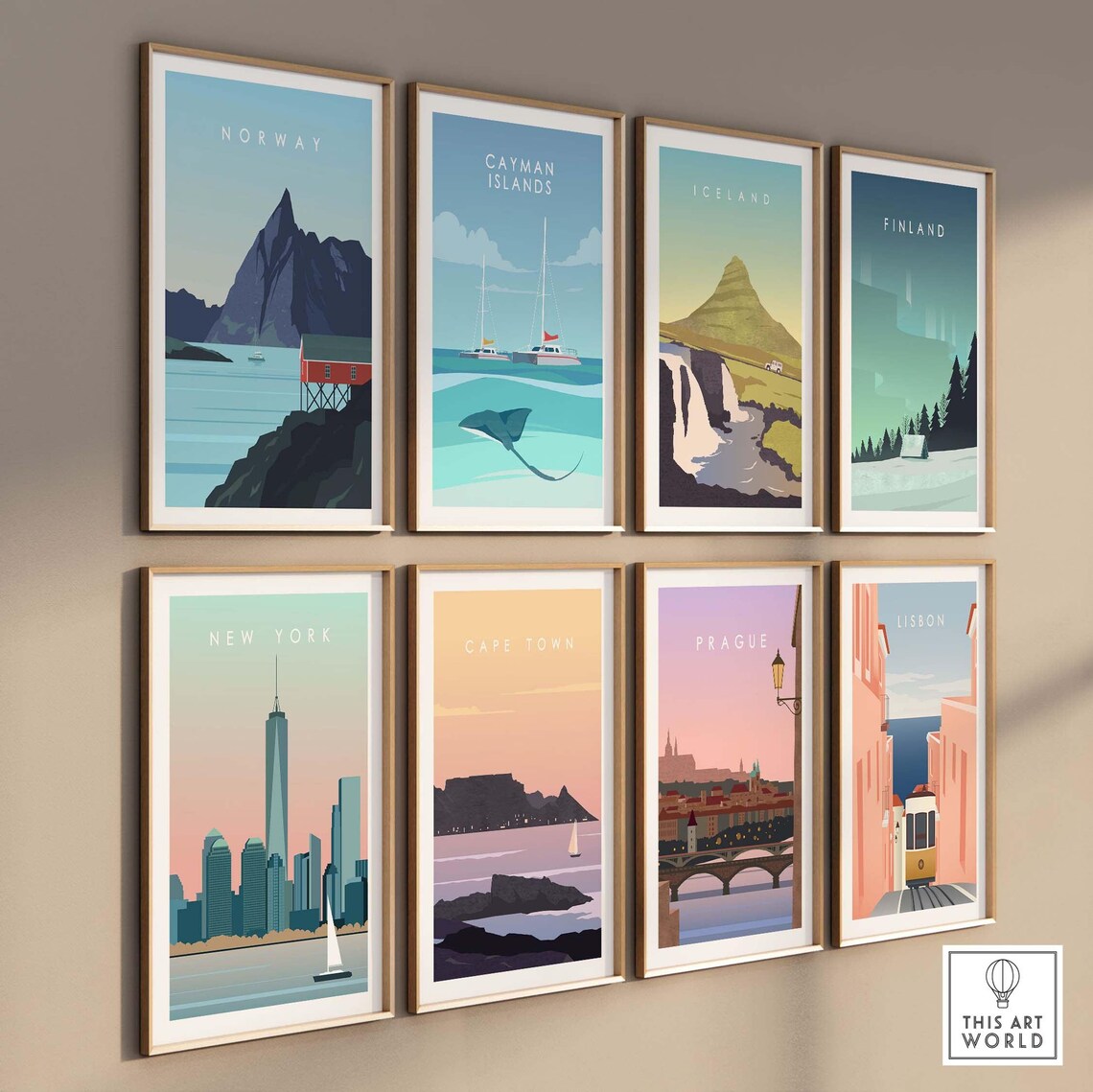 Norway Travel Poster, Scandinavian Wall Art Print - Image 3