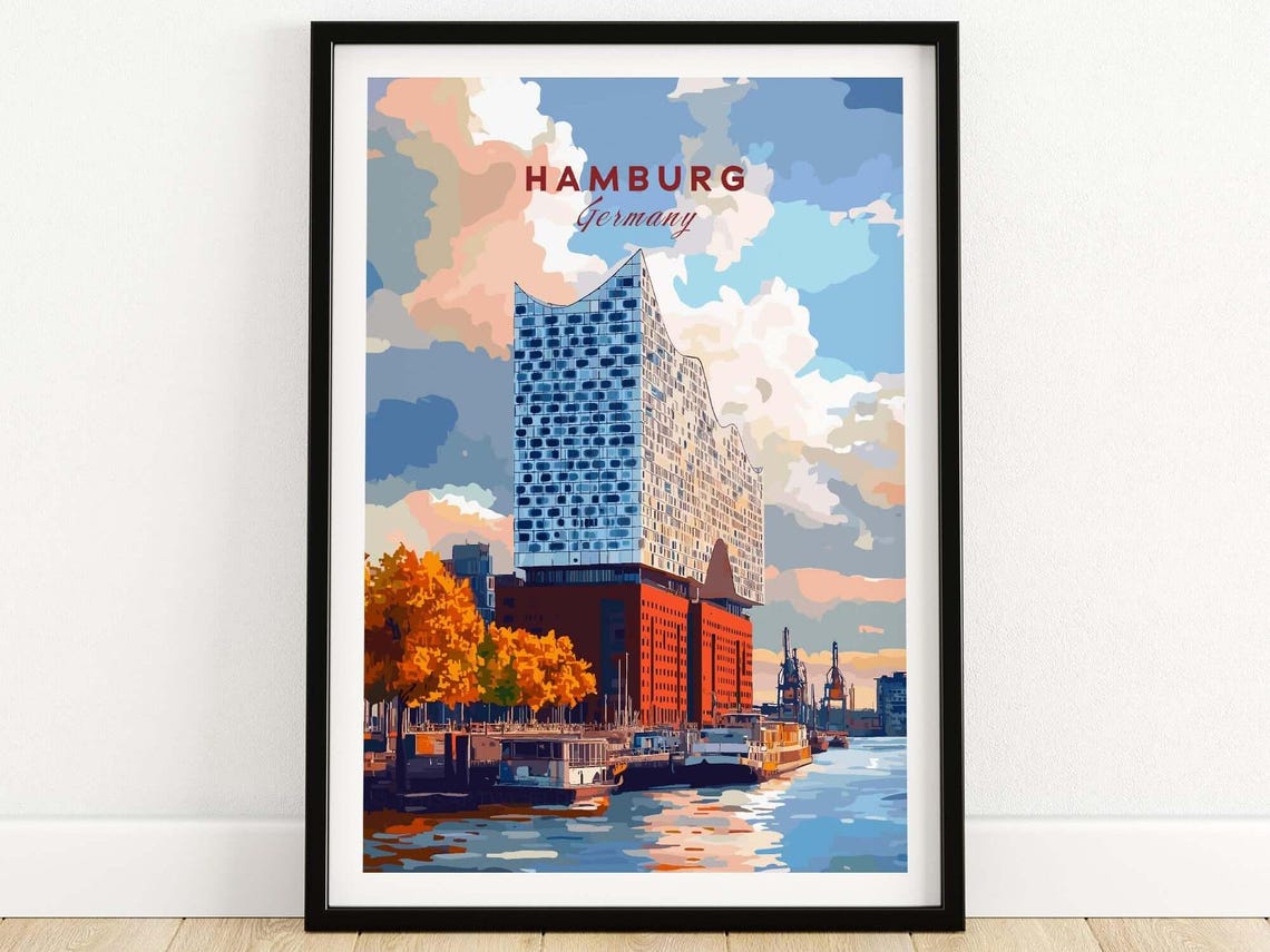 Hamburg, Germany Art Print, Elbe River