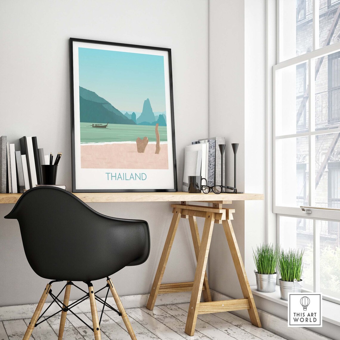Thailand Travel Poster, Thai Beach Wall Art - Image 4