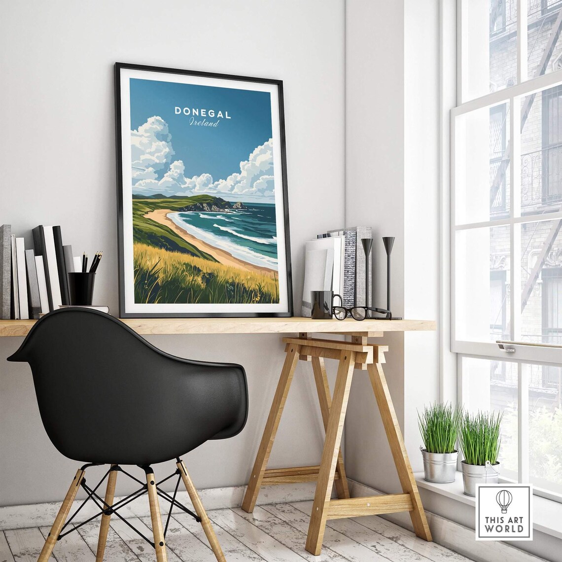 Donegal Travel Poster, River Eske Ireland - Image 4