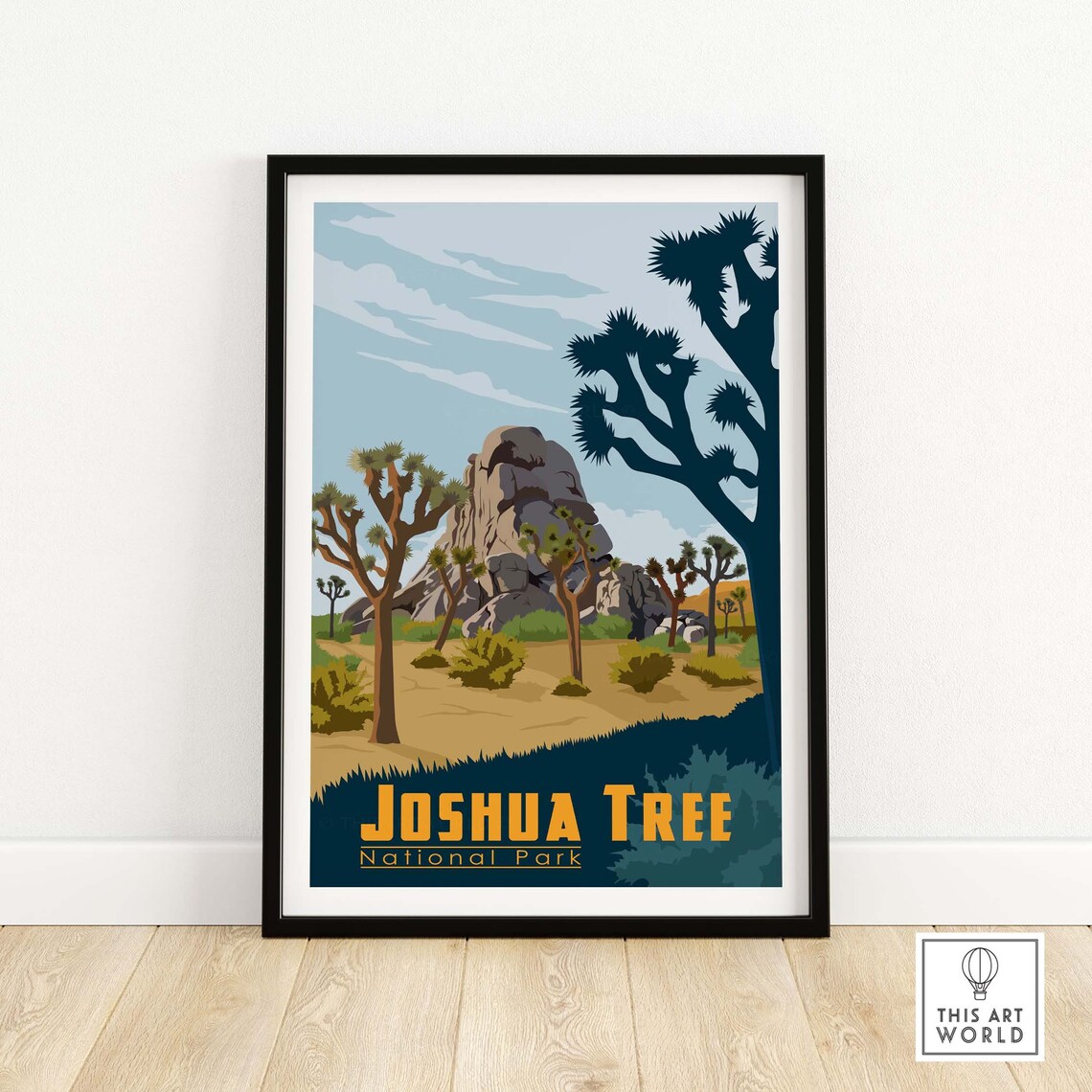 Joshua Tree National Park Travel Poster, Wall Art