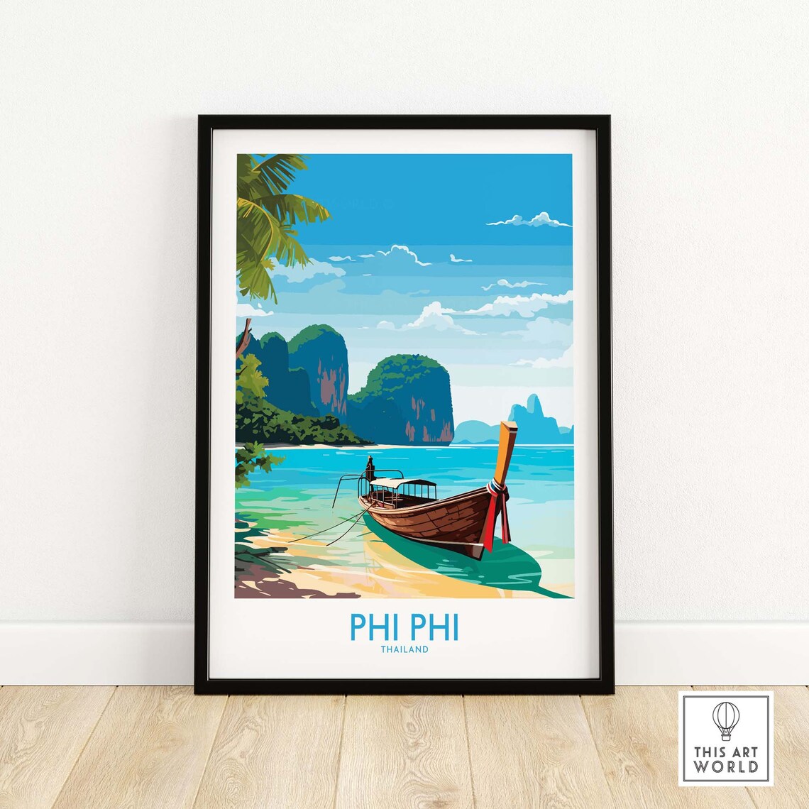 Phi Phi Thailand Travel Poster, Place Art Print