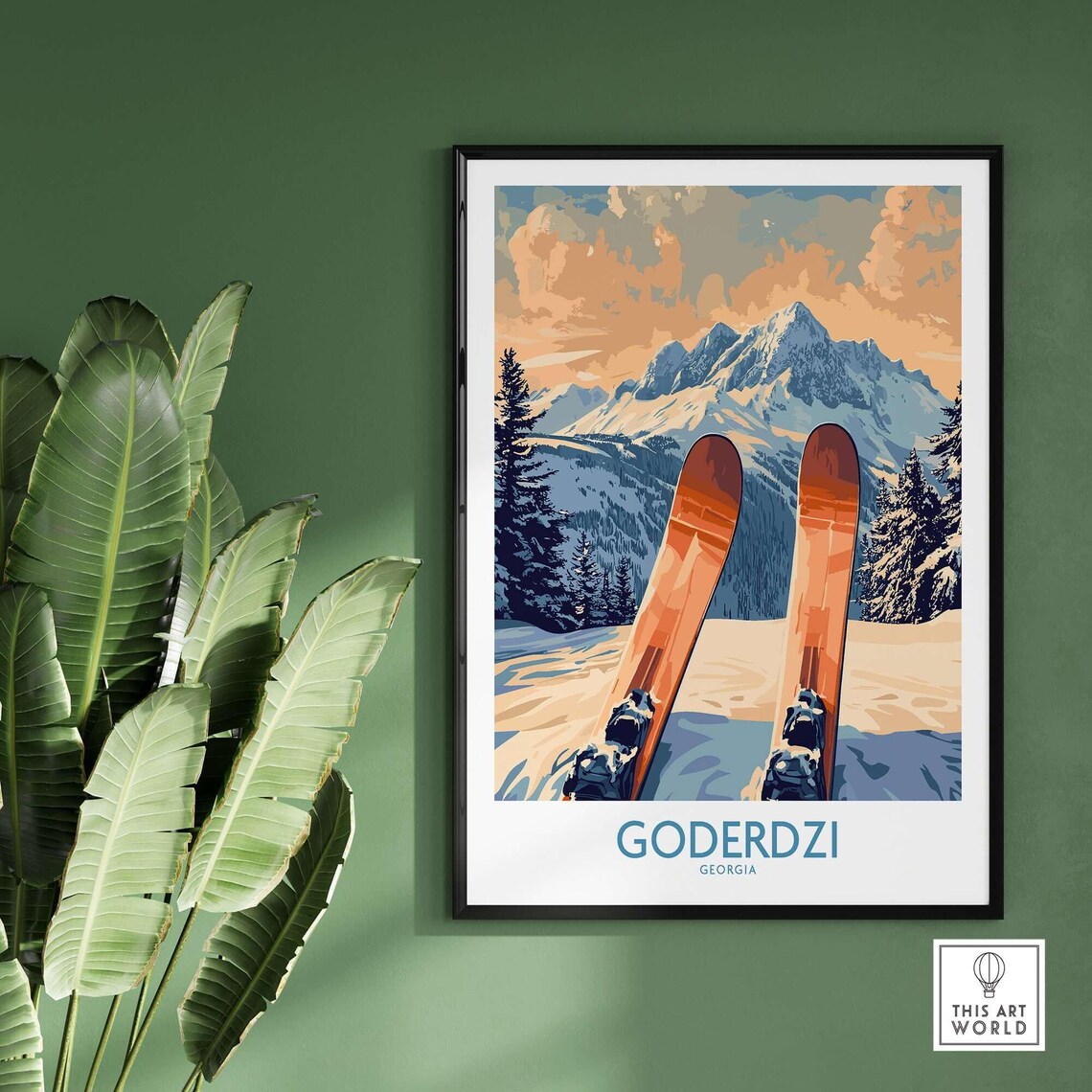 Goderdzi Ski Resort Travel Poster, Georgia - Image 2