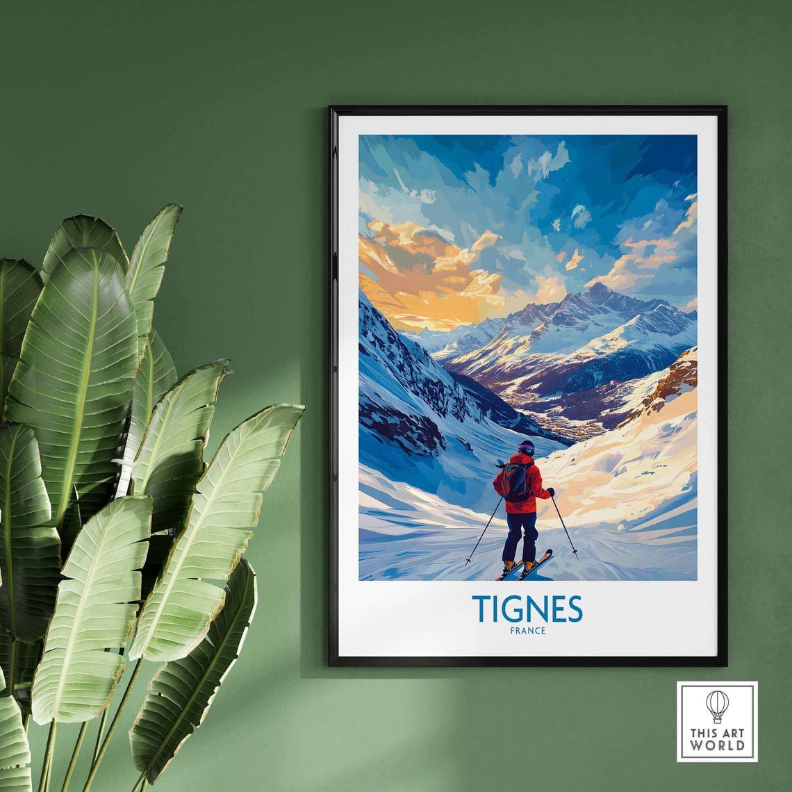 Tignes Ski Resort, Winter Sports Artwork - Image 2
