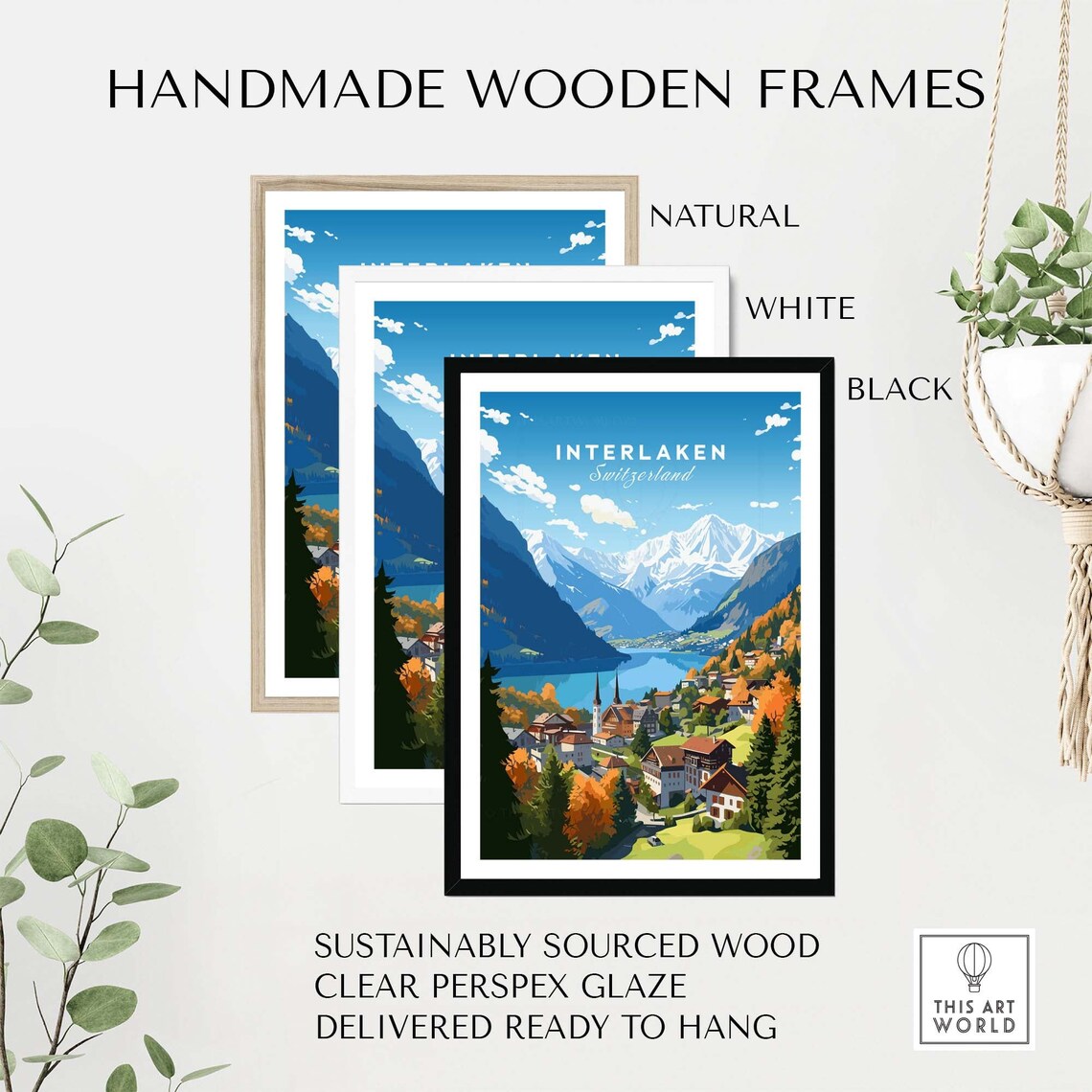 Interlaken Travel Poster, Personalized Wall Art - Image 4