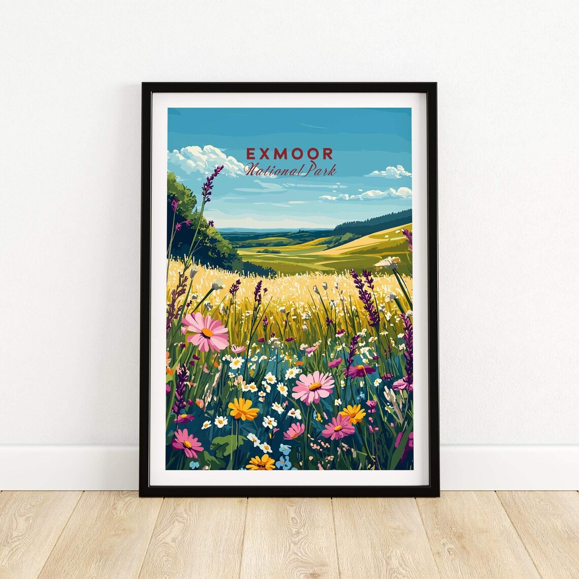 Exmoor National Park Travel Poster, Illustration