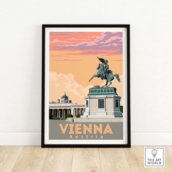 Vienna Vintage Travel Poster, Austria Art Print