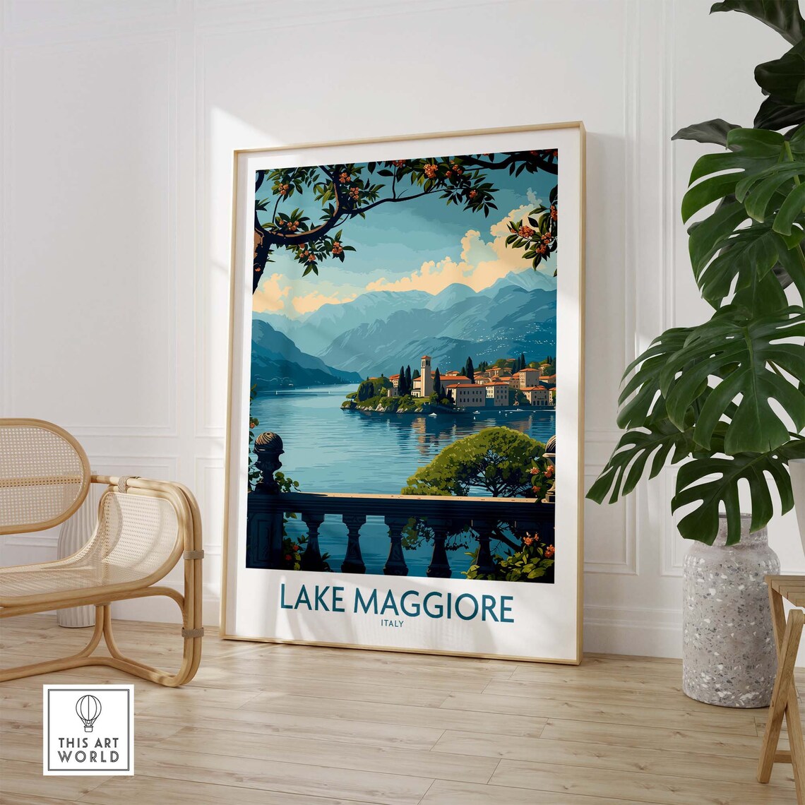 Lake Maggiore Italy Travel Poster, Wall Art Print - Image 3