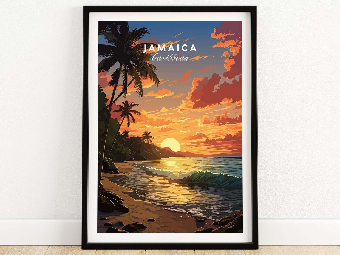 Jamaica Art Print, Travel Poster for Home Decor