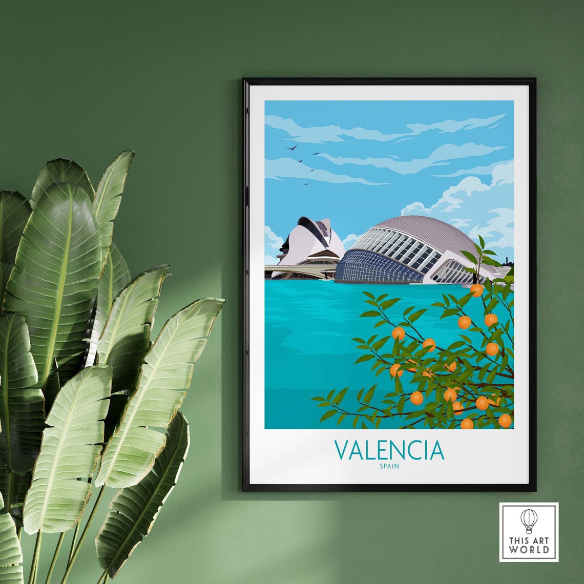 Valencia Travel Poster, Home Decor Art Print - Image 3