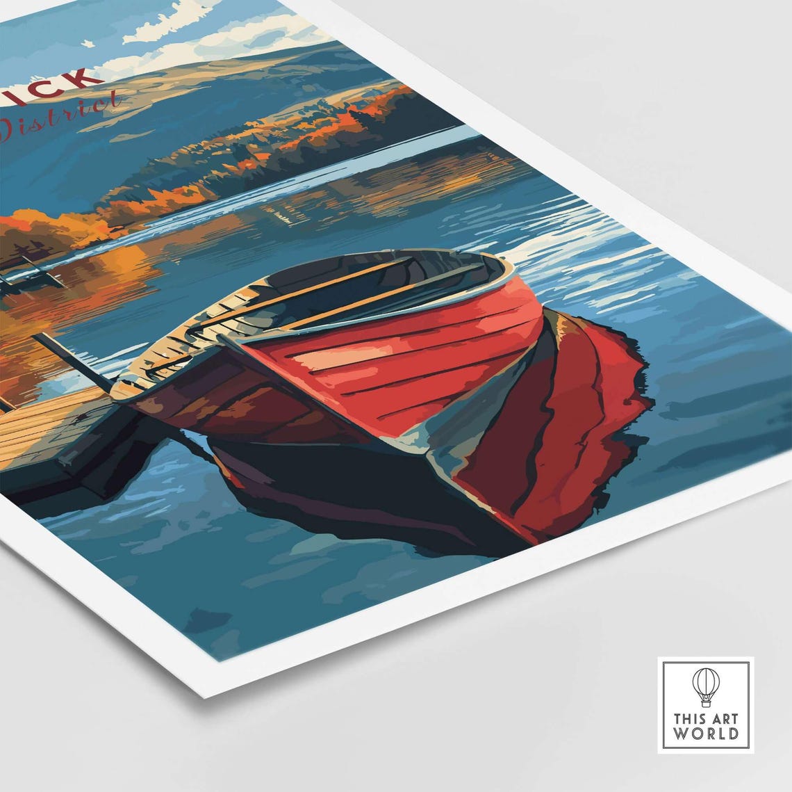 Keswick Travel Poster, Lake District Illustration - Image 5