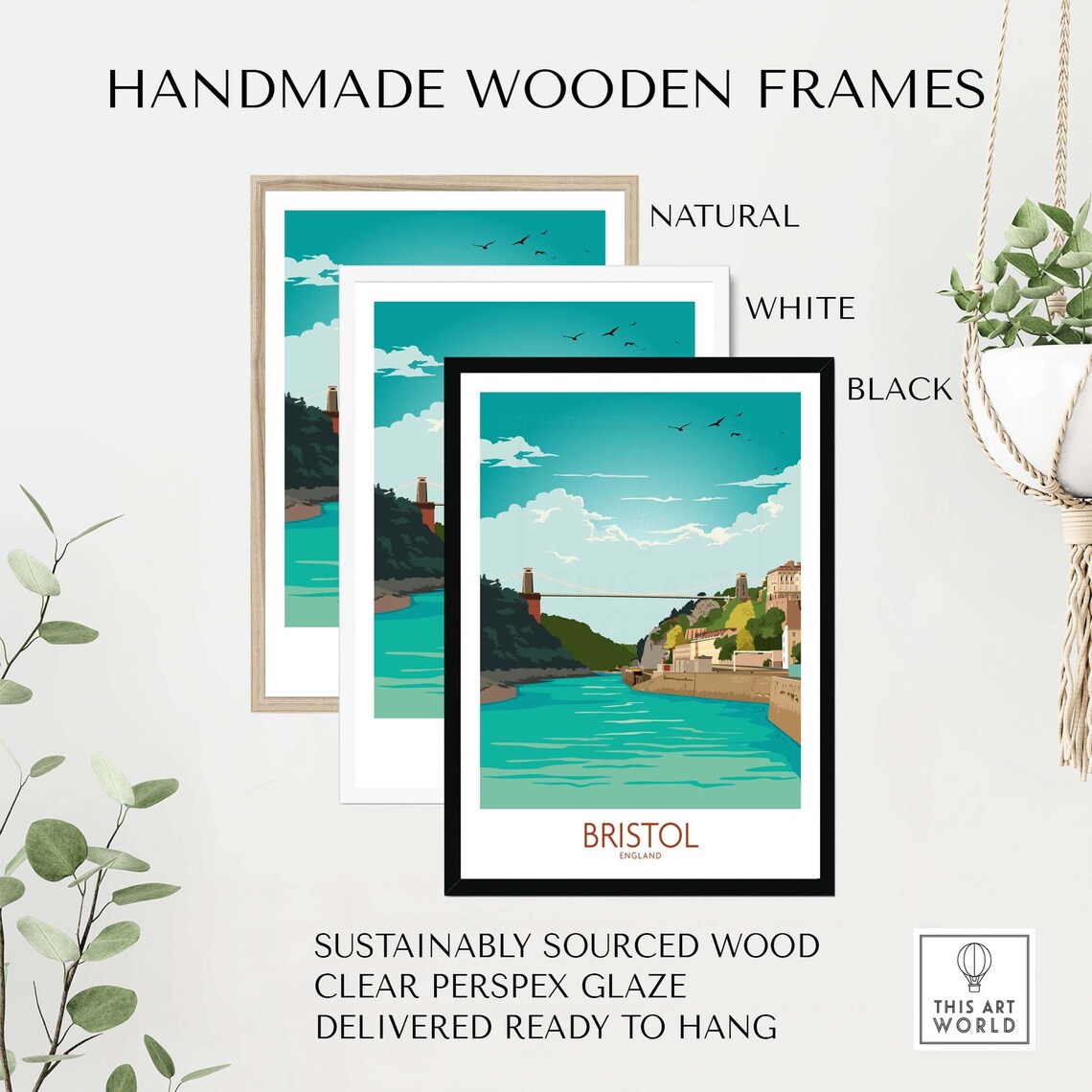 Bristol Bridge, Clifton Suspension Bridge Art Print - Image 2