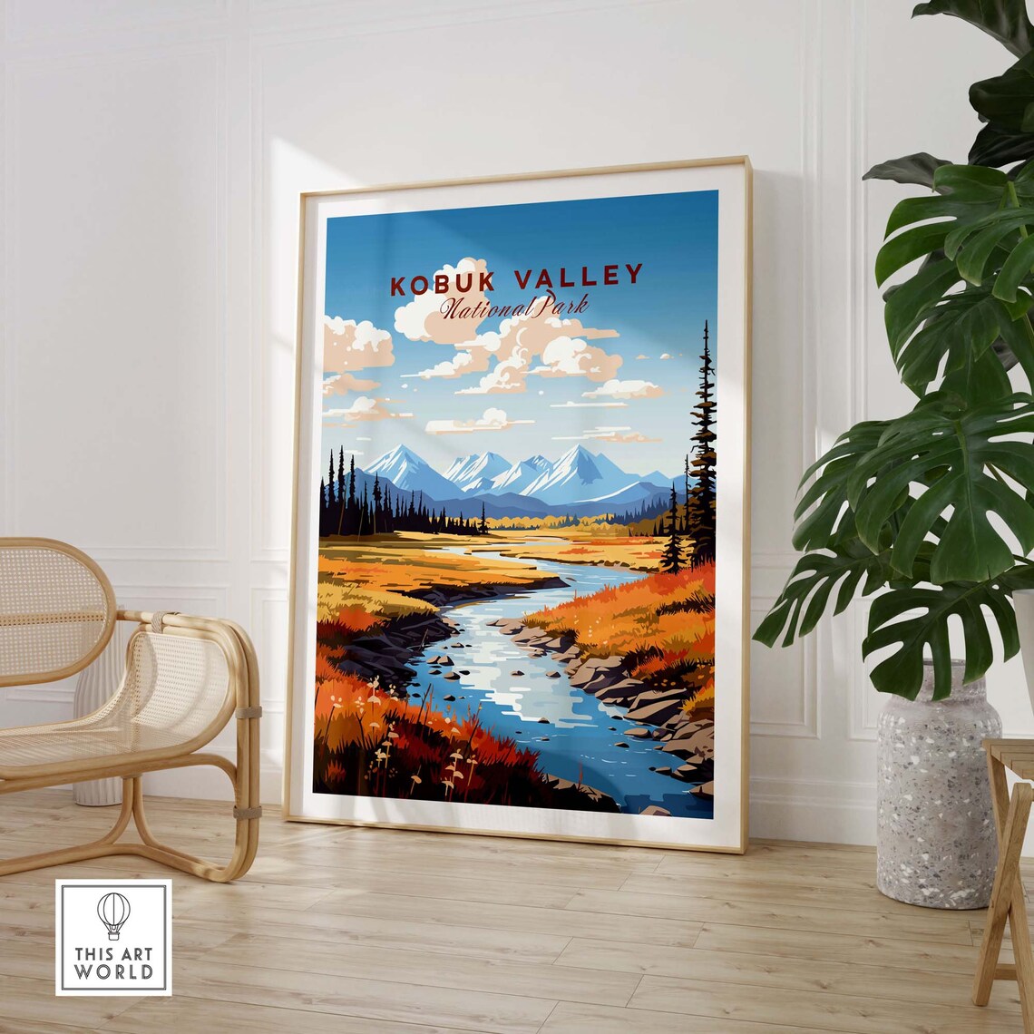 Kobuk Valley National Park Fall Tundra River Valley Art Poster - Image 3