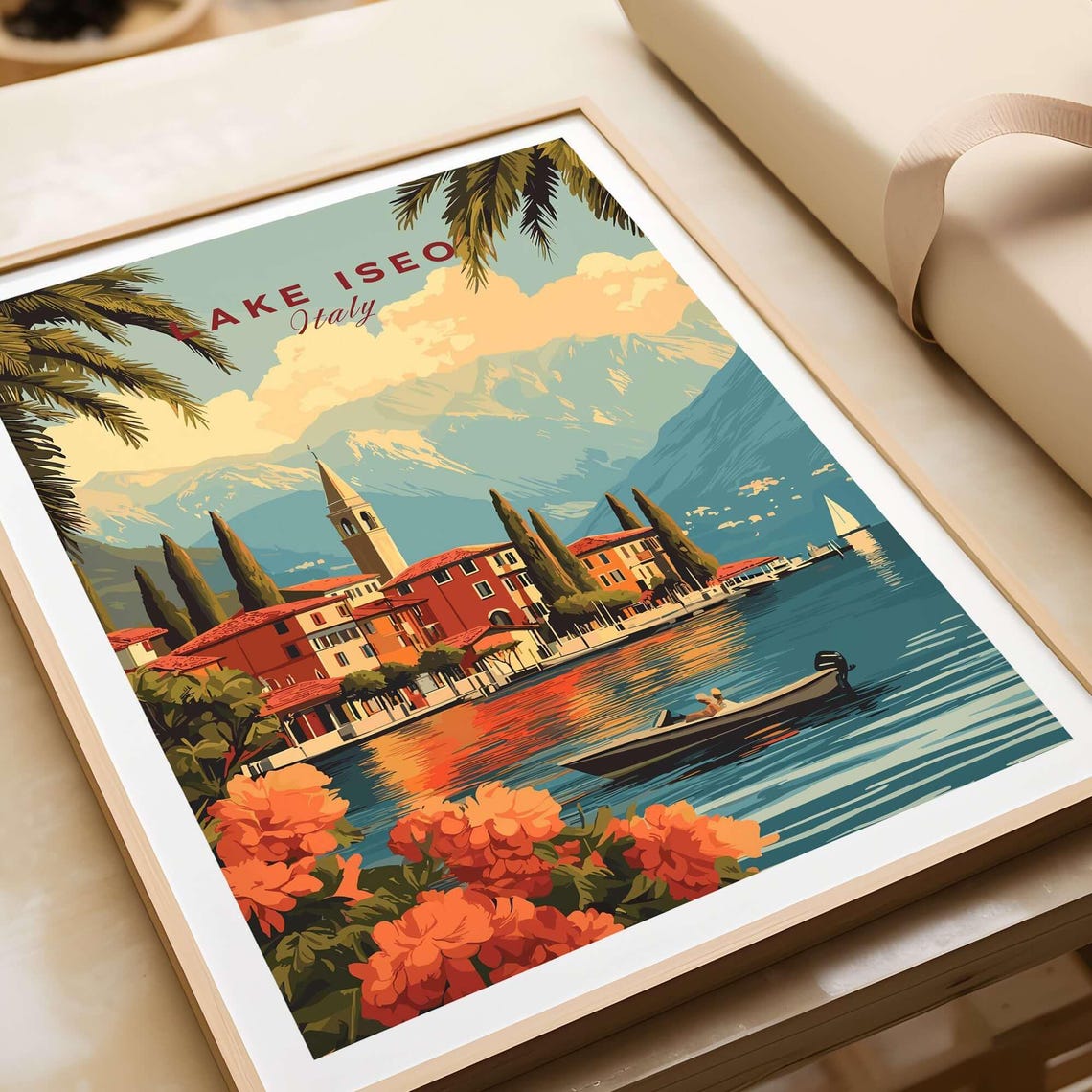 Lake Iseo Wall Art Lake Iseo Travel Print Wall Art Lake Iseo Wall Hanging Home Decor Lake Iseo Gift Art Lovers Italy Wall Art Print - Image 4