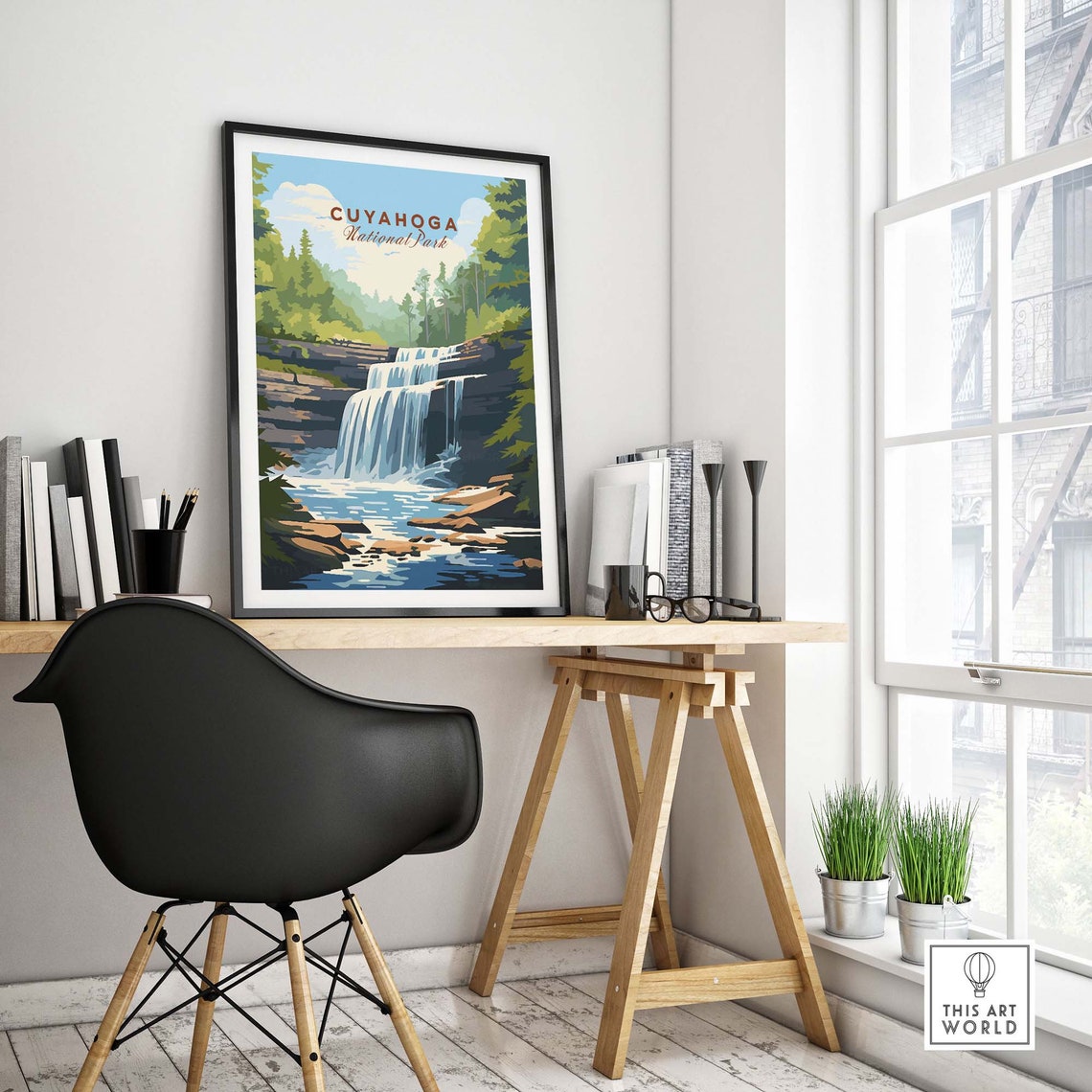 Cuyahoga National Park Brandywine Falls Lush Forest Falls Poster - Image 4
