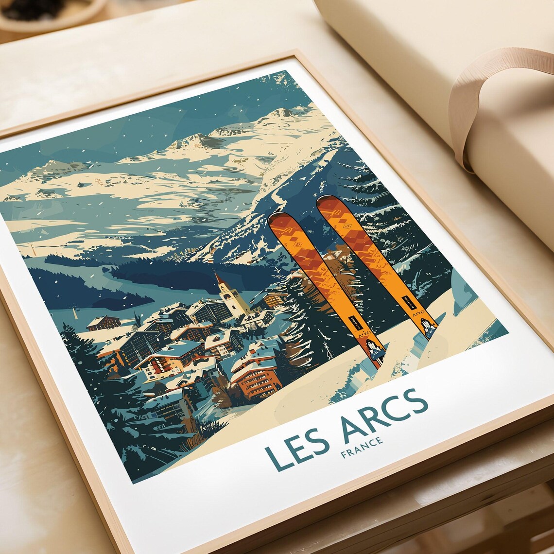 Les Arcs Ski Resort, France Travel Poster