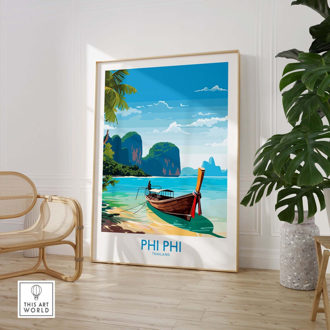 Phi Phi Thailand Travel Poster, Place Art Print - Image 3