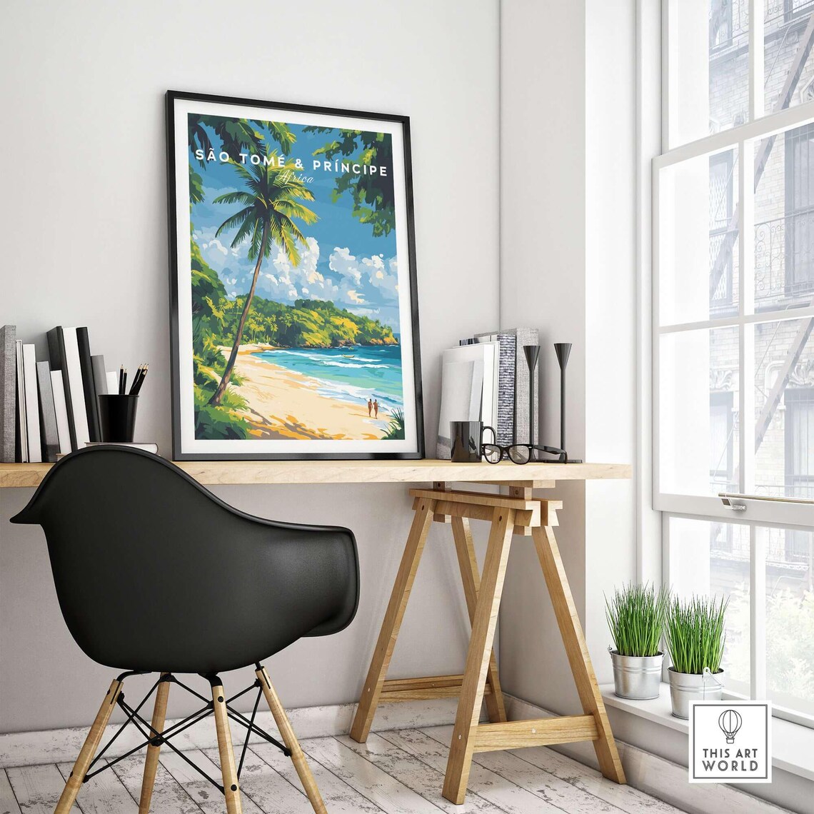 São Tomé and Príncipe Beach Travel Poster - Image 4