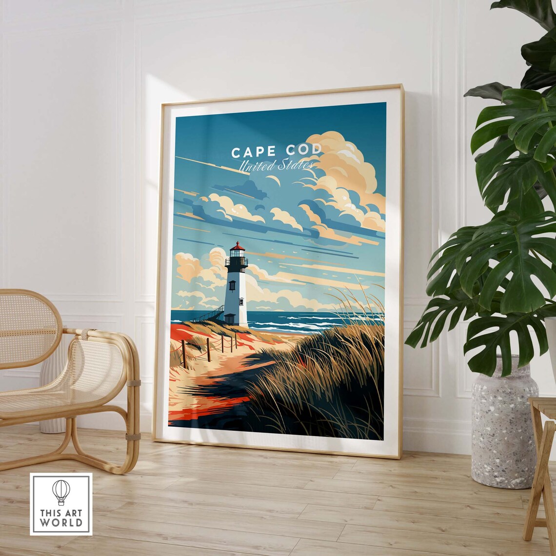Cape Cod Travel Poster, Personal Wall Art Print - Image 3