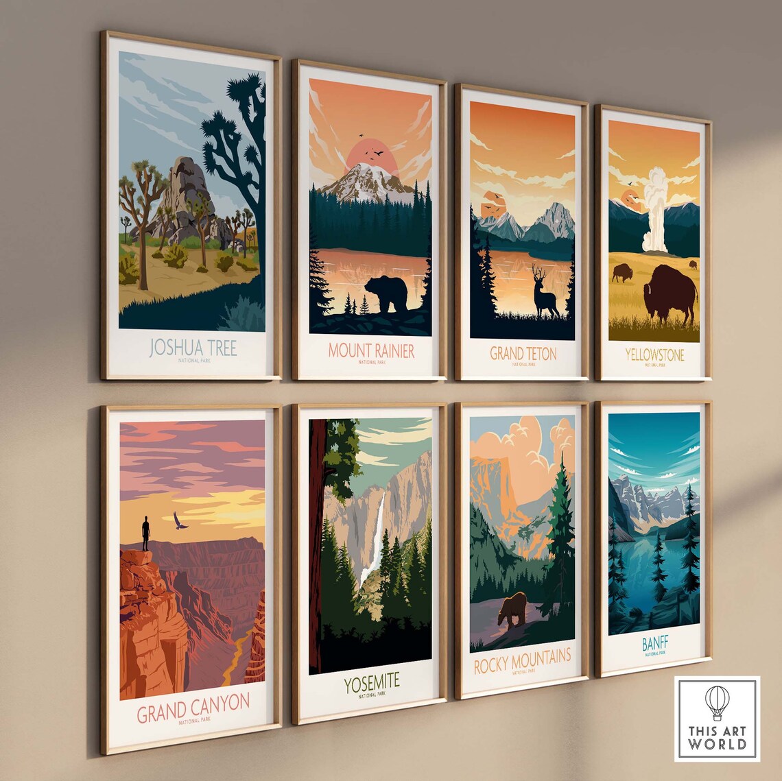 Joshua Tree National Park Desert Trees Vintage Travel Poster Art - Image 3