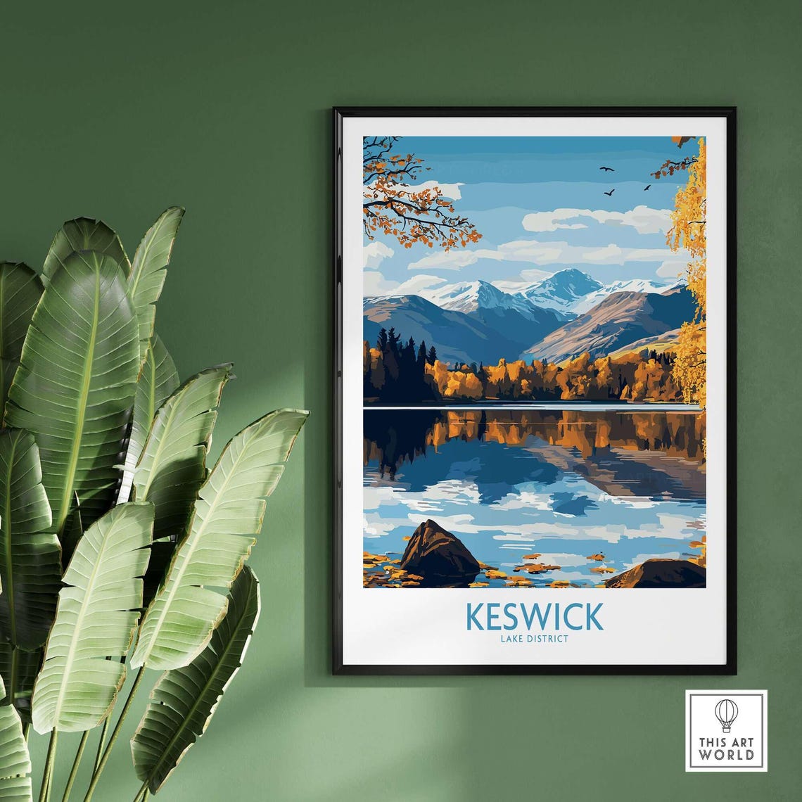 Keswick Travel Poster, Lake District Artwork - Image 2