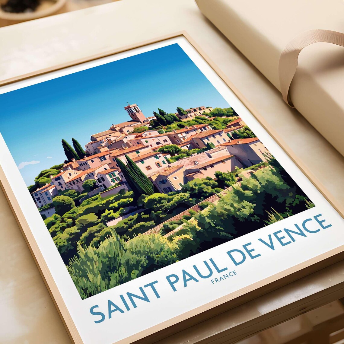 Saint Paul De Vence French Riviera Hilltop Village Sunny Day Poster
