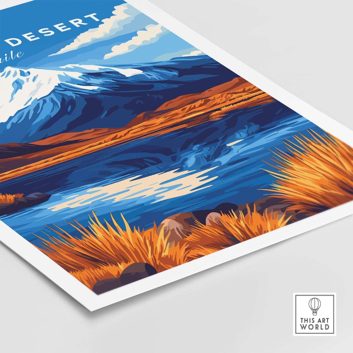 Atacama Desert Travel Poster, Chile Landscape - Image 5