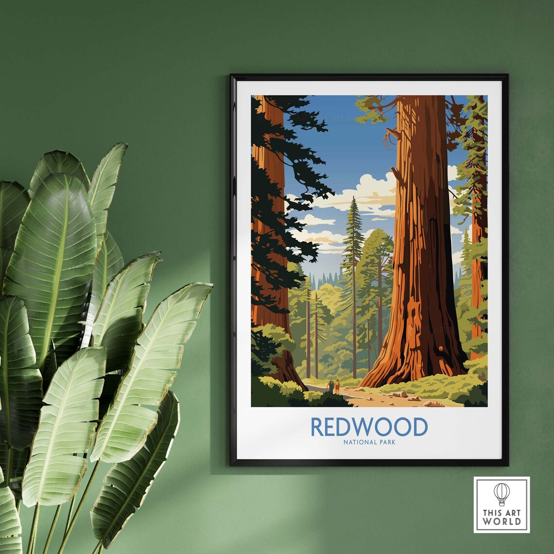Redwood National Park Travel Poster, Home Decor - Image 2