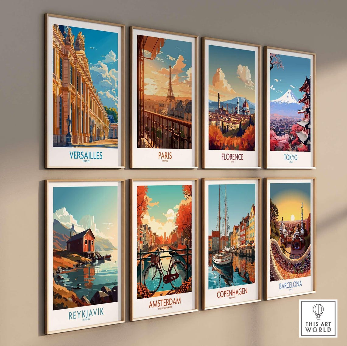 Versailles France Palace Grand Colonnade Facade Travel Poster - Image 3
