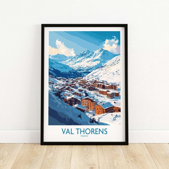 Val Thorens France Ski Village Winter Panorama French Alps Poster