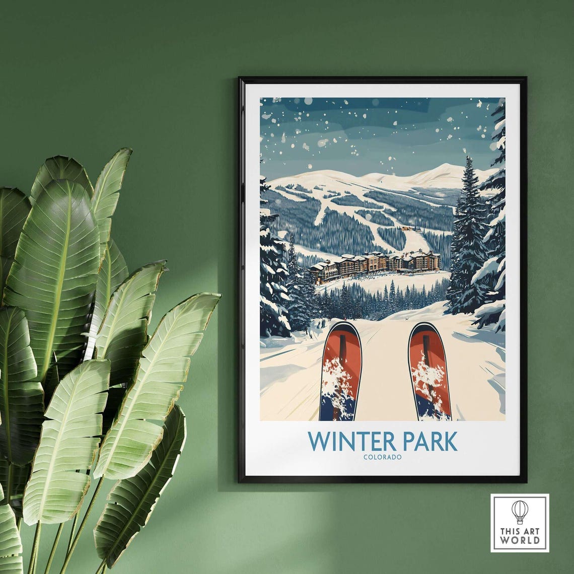 Winter Park Ski Resort Travel Poster, Colorado - Image 2