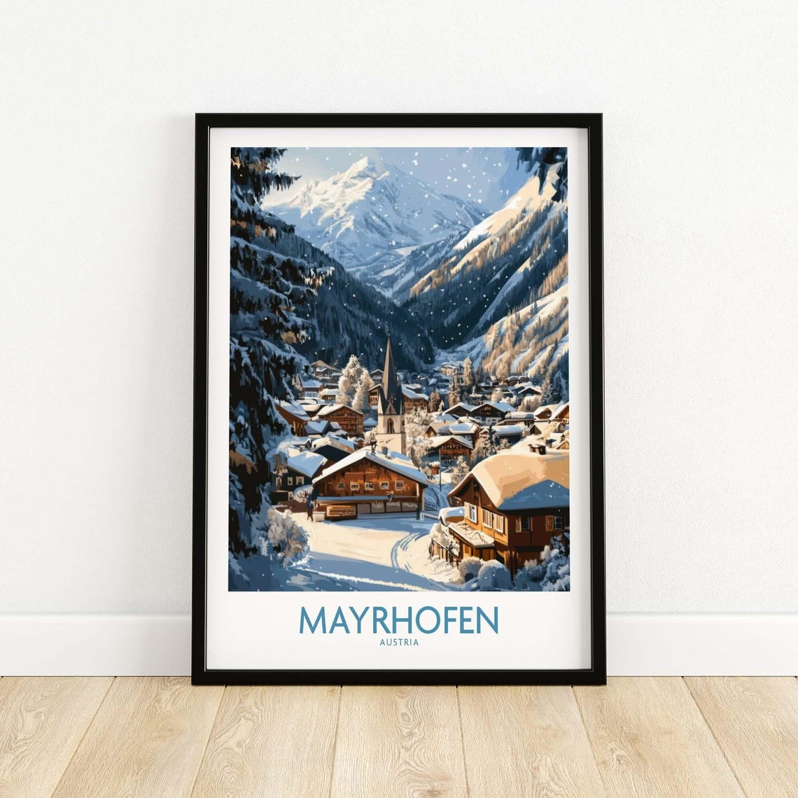 Mayrhofen Ski Resort, Winter Sports Artwork - Image 5