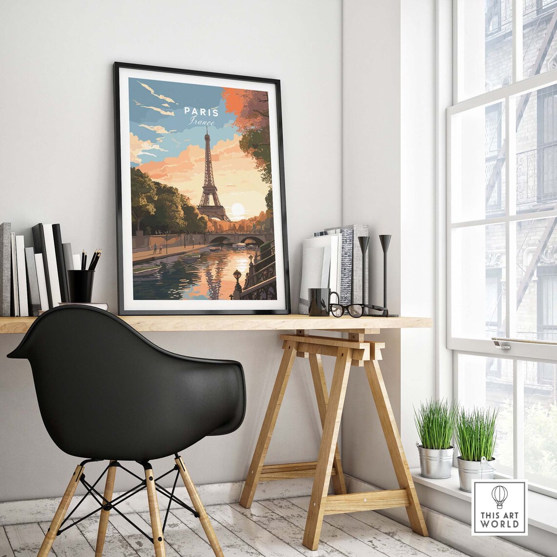 Paris Travel Poster, Eiffel Tower Art Print - Image 4