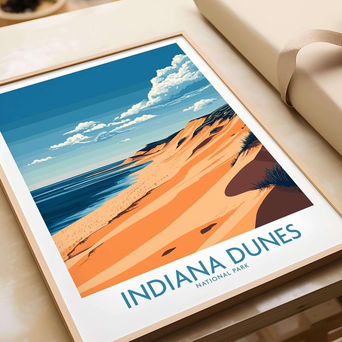 Indiana Dunes Travel Poster, National Park