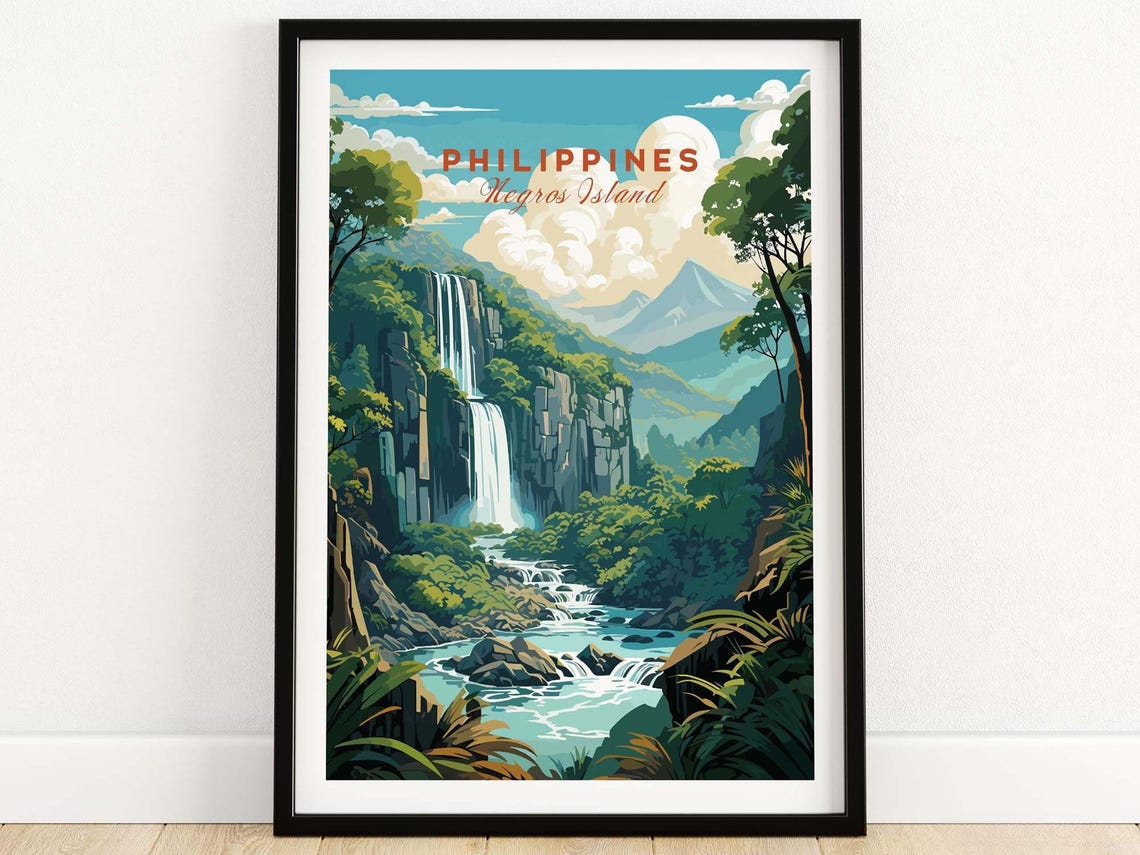 Philippines Negros Island Waterfall Jungle Mountain View Poster - Image 4