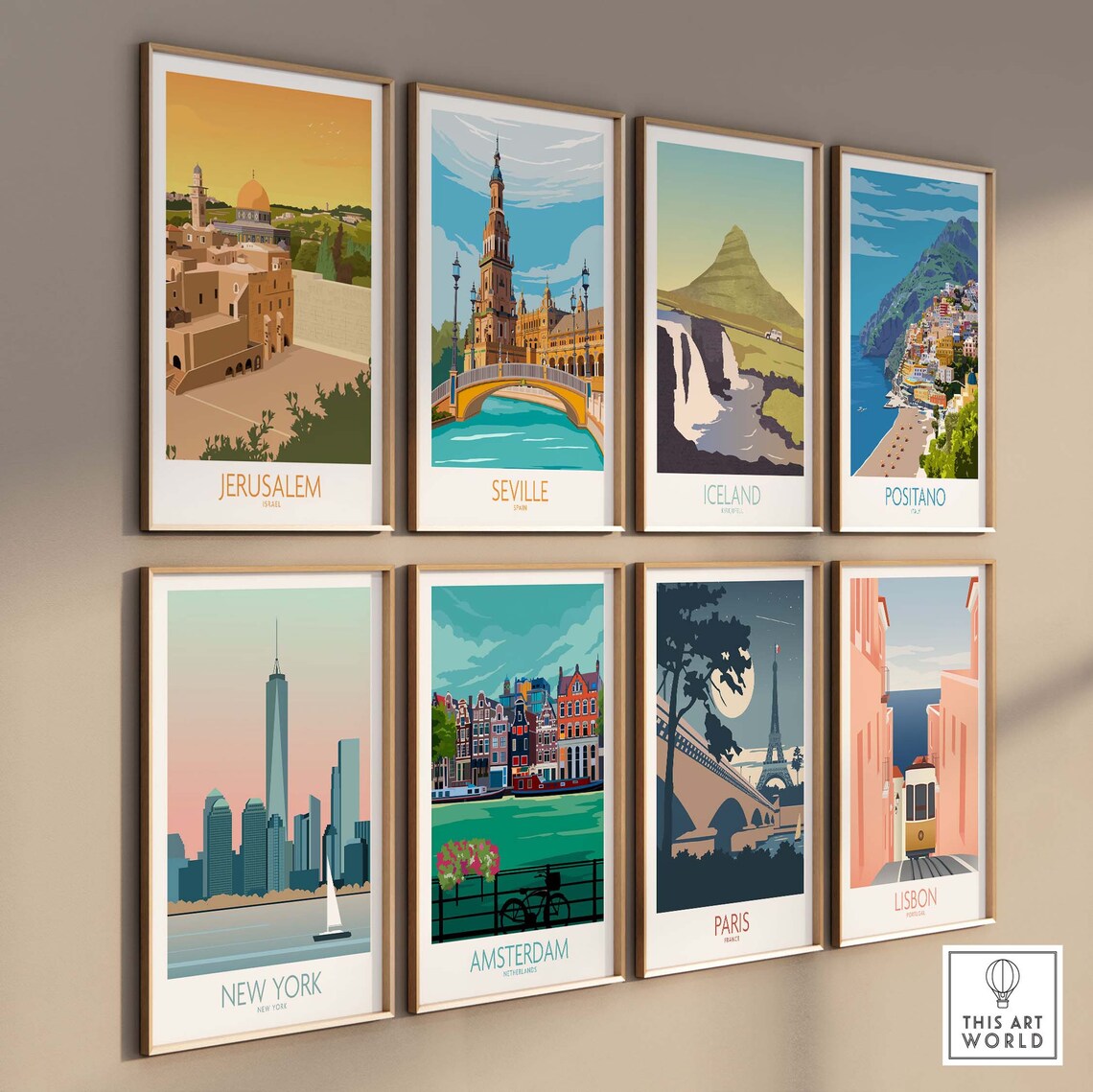 Jerusalem Travel Poster, Israel Home Decor - Image 3